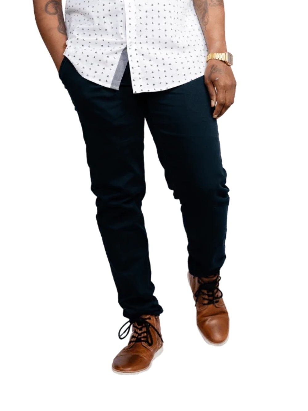 Dapper Boi Slim Chino Pants in Dark Navy